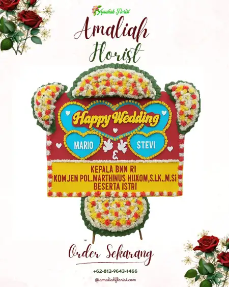 Papan Bunga Pernikahan Kintap